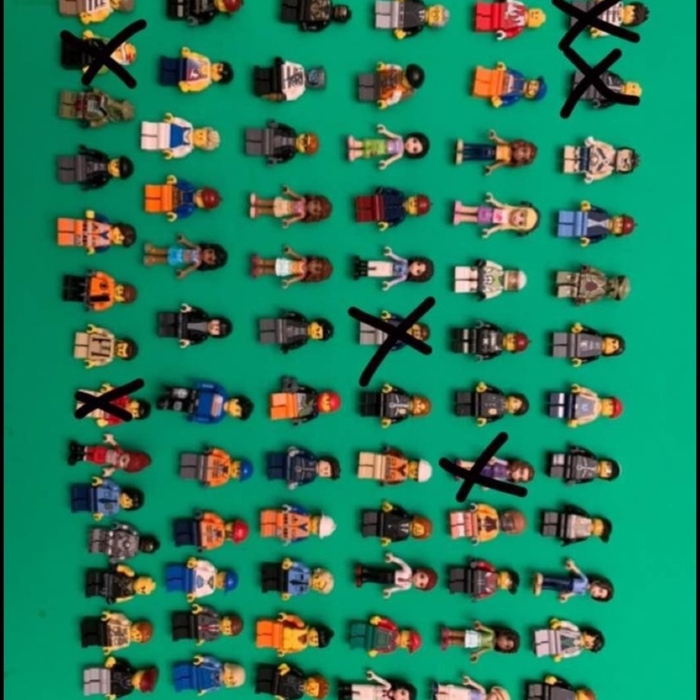 Legos 5/ per pound. Minifigs 2-5 each